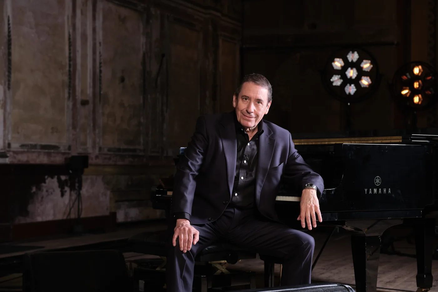Jools Holland at a piano