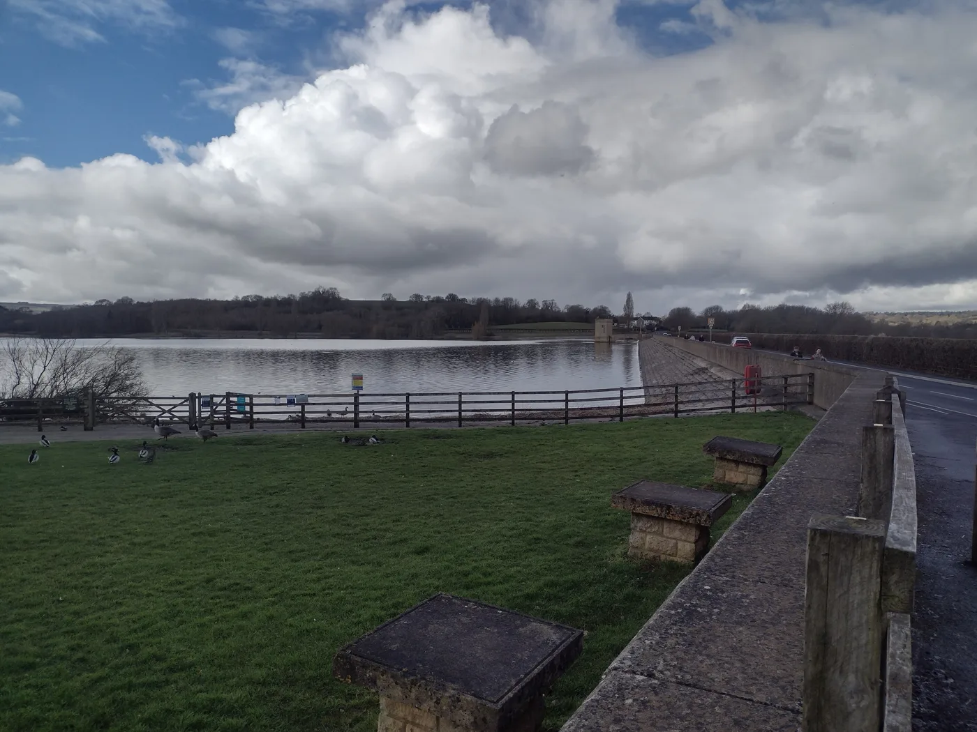 Chew Valley Lake from the dam road. Bristol Water put the reservoir at 58 per cent full on 24 August, higher than a year earlier. This photograph was not taken during the current drought
