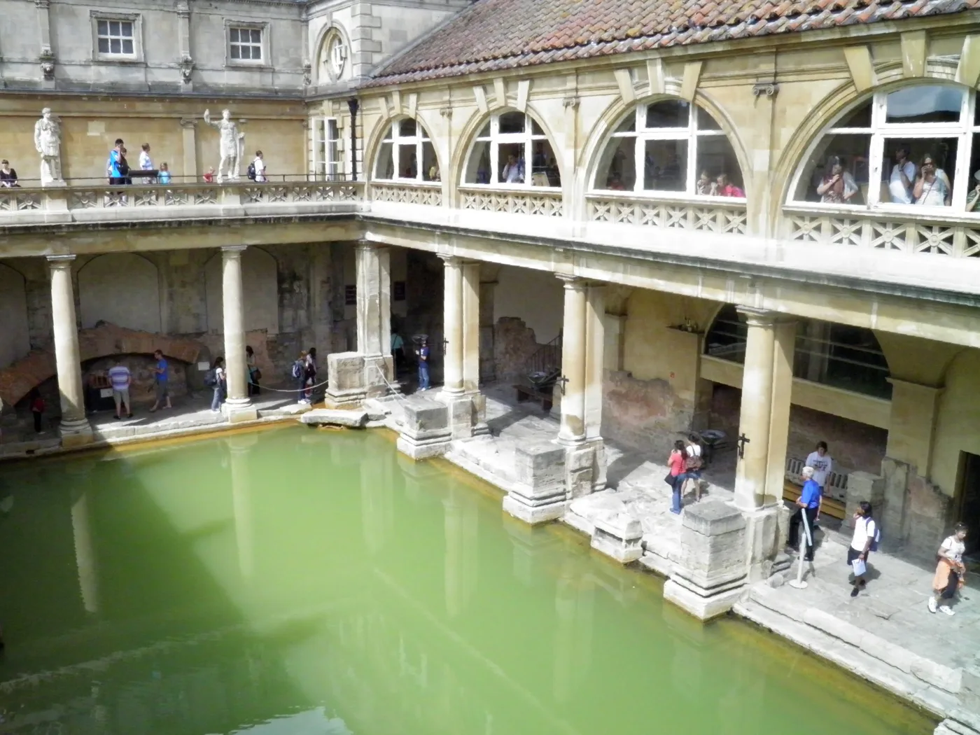 The Great Bath, where the torches are lit at about 4pm in winter